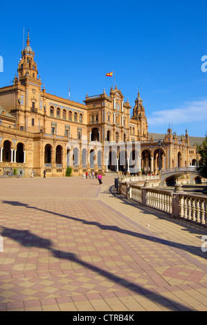 Plaza de España in María Luisa Park. Seville. Andalusia, Spain Stock Photo