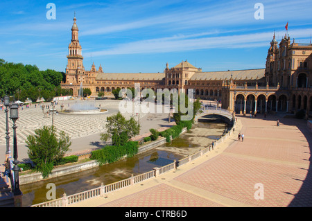 Plaza de España in María Luisa Park. Seville. Andalusia, Spain Stock Photo