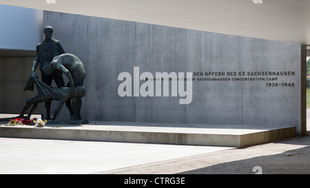 Sachsenhausen Concentration Camp Memorial Museum - Statue / Sculpture at the Crematorium Station 'Z' Stock Photo