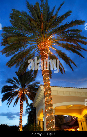 Florida Lee County,Bonita Springs,Promenade at Bonita Bay water,shopping shopper shoppers shop shops market markets marketplace buying selling,retail Stock Photo