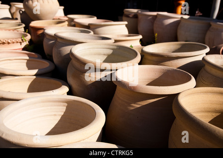 variety of pottery in middle east markets Stock Photo