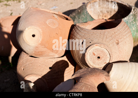 variety of pottery in middle east markets Stock Photo