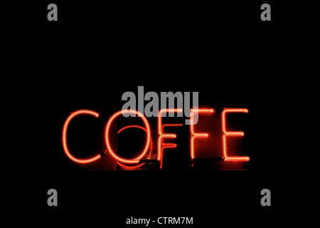 Coffee Neon signs Stock Photo