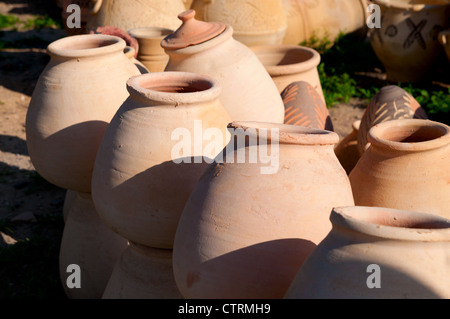 variety of pottery in middle east markets Stock Photo