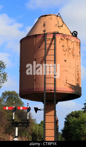 Water tower on the Severn Valley Railway at Bewdley station, Worcestershire, England, Europe Stock Photo