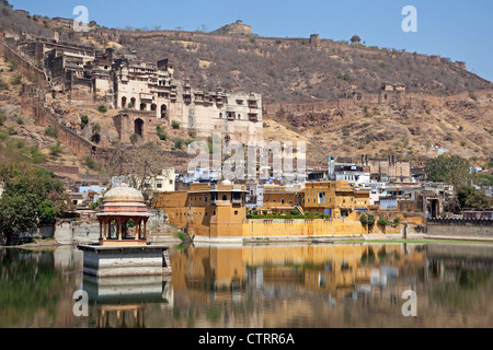 View of Bundi Fort and Palace at Bundi, Rajasthan, India Stock Photo