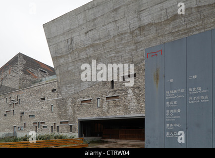 2012 Pritzker Prize Winning Architect Wang Shu'S Largest Scale Work In The City Of Ningbo, China Stock Photo