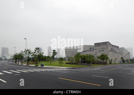 2012 Pritzker Prize Winning Architect Wang Shu'S Largest Scale Work In The City Of Ningbo, China Stock Photo