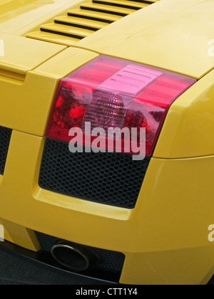 Close Up Rear View of a Lamborghini Gallardo Supercar Stock Photo