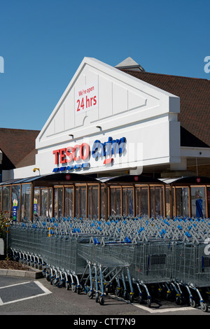 Tesco brooklands extra brooklands weybridge hi res stock