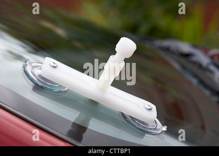 diy car windscreen crack repair on auto windshield Stock Photo
