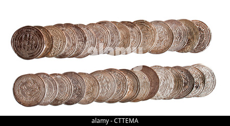 30 Islamic coins 8-10th century CE Stock Photo