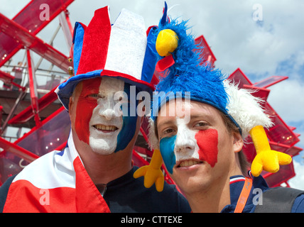 London 2012 Olympic Games - French fans sport their national colours Stock Photo