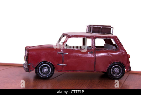 old metal red car model Stock Photo