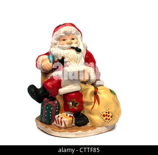 Portrait of Santa Claus with a bag of presents for christmas Stock Photo