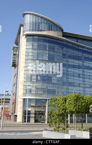 Office building on the Broomielaw at Atlantic Quay in Glasgow, Scotland Stock Photo