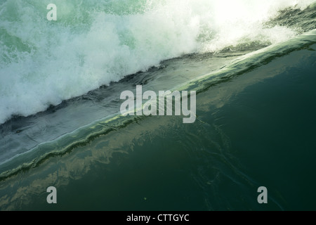 Rheinau hydro electric power plant, river Rhine. Switzerland. Stock Photo