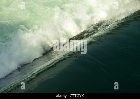 Rheinau hydro electric power plant, river Rhine. Switzerland. Stock Photo