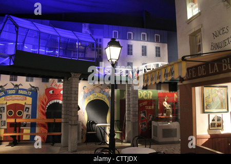 Realistic fake town from the Musée Des Automates, La Rochelle (the museum of automata) Stock Photo