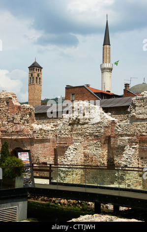 Baščaršija - Bashcharshiya the heart of old Sarajevo, the Ottoman Bazaar District of Bascarsija Bosnia and Herzegovina Stock Photo