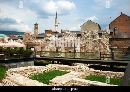 Baščaršija - Bashcharshiya the heart of old Sarajevo, the Ottoman Bazaar District of Bascarsija Bosnia and Herzegovina Stock Photo