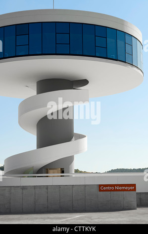 The Niemeyer International Cultural Center, designed by Brazilian architect Óscar Niemeyer in the city of Avilés, Principality of Asturias, Spain Stock Photo