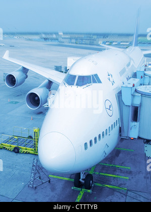 Boeing 747 Jumbo Jet in Frankfurt am Main FRA Stock Photo