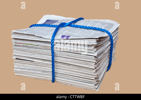 Pile of newspapers Stock Photo