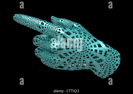 virtual hand - Hand, digital Stock Photo