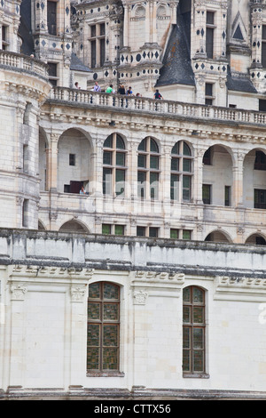 A detail shot of the exterior of Chambord chateau in the Loire Valley, France. Stock Photo