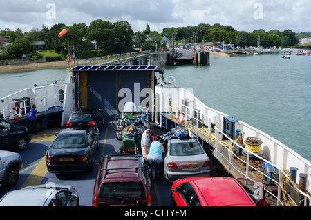 Wightlink, Isle of Wight ferry arriving at Fishbourne, Isle of Wight Stock Photo