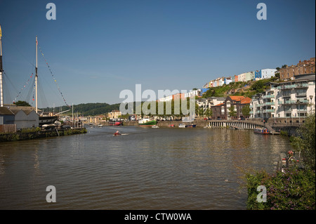 View along Avon Docks, Bristol, Avon, UK Stock Photo