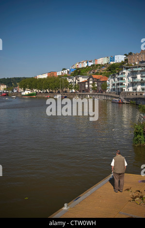 View along Avon Docks, Bristol, Avon, UK Stock Photo