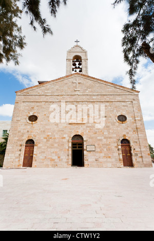 Greek Orthodox Basilica of Saint George in town Madaba, Jordan Stock Photo