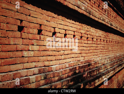 Background of old brick wall texture Stock Photo
