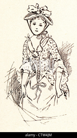 Dolly Varden from Charles Dickens' novel 'Barnaby Rudge'. From the ...