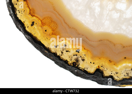 Agate on white background Stock Photo