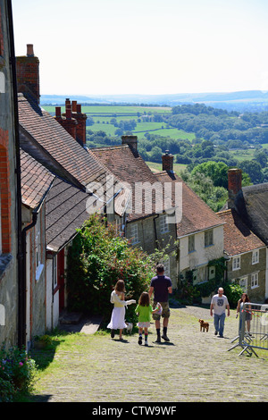 Gold Hill, Shaftesbury, Dorset, England, United Kingdom Stock Photo