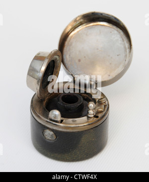 First World War officers inkwell pot trenches letter writing Stock Photo