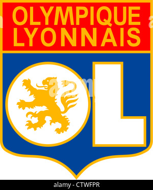 Logo of French football team Olympique Lyonnais. Stock Photo