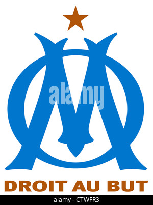 Logo of French football team Olympique Marseille. Stock Photo