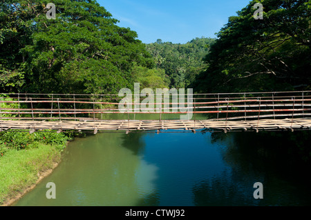 bridge over the Loboc river on Bohol, Philippines Stock Photo