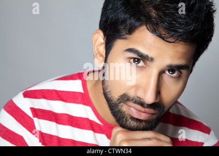 Portrait of a pensive young man Stock Photo