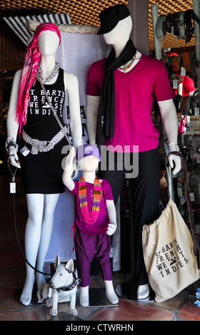 Designer clothing and jewelry boutiques in modern shopping plaza Gustavia  St Barts Stock Photo - Alamy