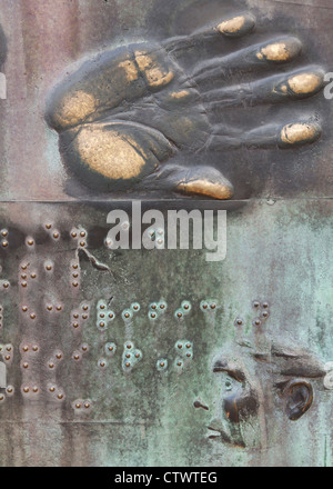 Braille relief sculpture
