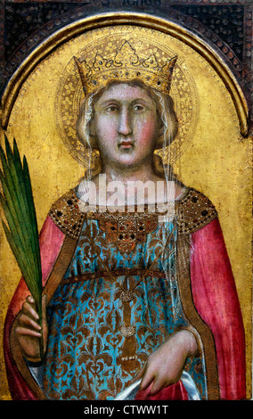 Saint Catherine of Alexandria 342 Pietro Lorenzetti  Italian Siena 1320–44 Italy Stock Photo