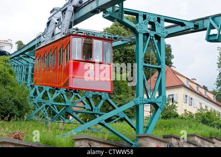 aerial tramway to Loschwitzhoehe, Loschwitz district, Dresden, Saxony, Germany Stock Photo