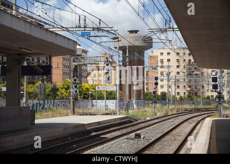 Roma Ostiense railway station. Stock Photo