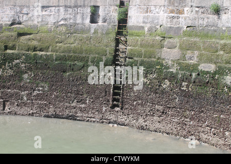 Harbour ladder, La Rochelle, France Stock Photo