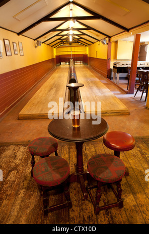 Skittle Alley Sheeps Hied pub Edinburgh Scotland UK Stock Photo